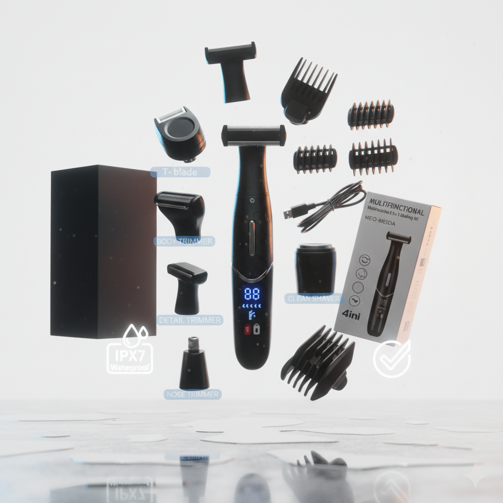 Manvoro OmniSet – 6-in-1 Precision Grooming Kit